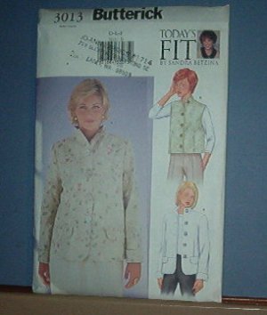Sewing Pattern: Butterick Jacket and Vest 1013 Size 12 14 16