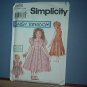 Simplicity Sewing  Pattern Child 7550 Pretty Dress Plus Doll Dress (18 inches) Size 3-6