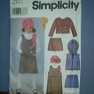 Simplicity Sewing  Pattern Child 7835 pullover jmper, vest, top, skrt and hat.  Size 3-8