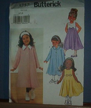 Sewing Pattern Butterick Girls' size 4 5 6 dress and coat.  Sweet
