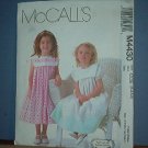 Sewing  Pattern McCall's M4430 Girl's Dress Very Sweet Size 3-6