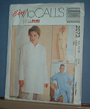 Sewing Pattern McCall's 2073 Shirt and pullon pants Size 16/18