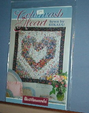 Sewing Pattern Colorwash Heart by Strata 48.5 X 51.5"