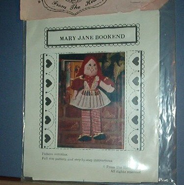 Sewing Pattern Mary Jane Bookend 1982 A-9