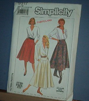Sewing Pattern Simplicity 9317 Skirt , three lengths, Size 14-18