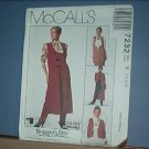 Sewing Pattern McCall's 7232 unlined vest in three lengths, 14, 16 & 18