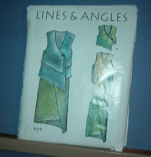 Sewing Pattern Lines & Angels 319, vest in two parts plus skirt, Sizes 4 - 26