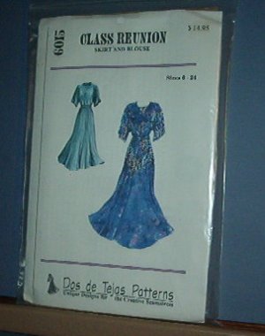 Sewing Pattern 6015 Dos de ejas Patterns, Class Reunion skirt and Blouse Sizes 6 - 24