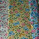 Sewing Fabric - Quilting Pieces - 6 each - Small Flowers - Al