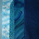 Sewing Fabric - Quilting Pieces -5 each - blue prints
