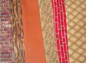Sewing Fabric - Quilting Pieces  -6 each - prints, bricks, boards browns