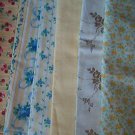 Sewing Fabric - Quilting Pieces  -6 each - prints, flowers, cheeries