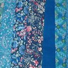 Sewing Fabric - Quilting Pieces  - 7 each - Blue prints and solids