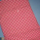 Sewing Fabric Cotton Small  checked Red and White pretty, No. 262
