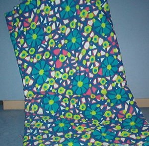 Sewing Fabric Cotton Blue print Vintage 3.5 yds X 36" No. 268