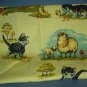 Sewing Fabric Cotton Yellow print, vintage, cats and sheetp No. 269