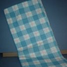 Sewing Fabric Cotton No. 271 Light Blue squares with white and pink Pretty
