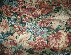 Sewing Fabric No. 280 Big flower print for drapery or upholstery