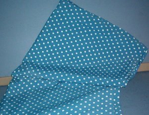 Sewing Fabric No. 289 Pale blue with white dots - Rayon Vintage