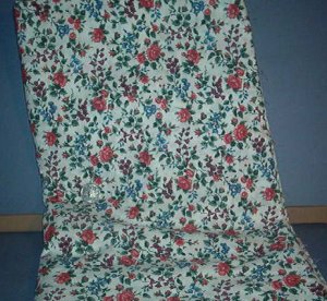 Sewing Fabric Cotton No 303 Pretty roses on white background