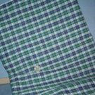 Sewing Fabric Cotton No. 306 1" plaid with green, white and navy