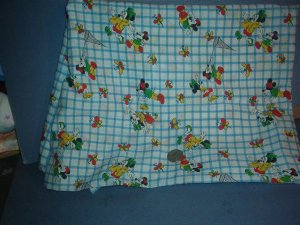 Sewing Fabric Cotton No 308 Mickey and Minnie Mouse playing