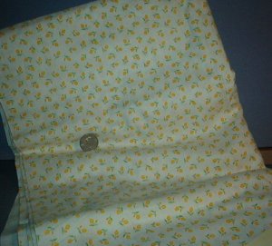 Sewing Fabric Cotton No 316 ,small yellow flowers on white