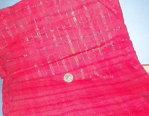 Sewing Fabric Cotton No 318 Red Self-plaid with glitter
