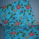 Sewing Fabric Cotton No 324 Fower print blue with diamond background