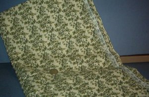 Sewing Fabric Cotton No 329 Pale green vine on beige