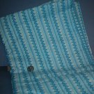 Sewing Fabric Cotton No 331 Blue with rows of daisies
