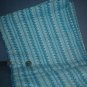Sewing Fabric Cotton No 331 Blue with rows of daisies