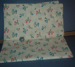 Sewing Fabric Cotton No 333 White with springs of flowers