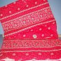 Sewing Fabric Cotton No 336 Red Flowers on a red back ground