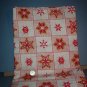 Sewing Fabric Cotton No 339  Snowflakes 3" square