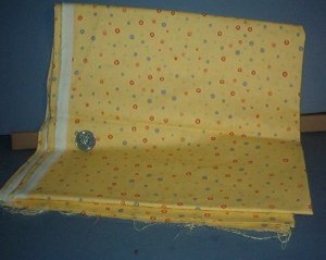 Sewing Fabric Cotton No 341 small dots on yellow background