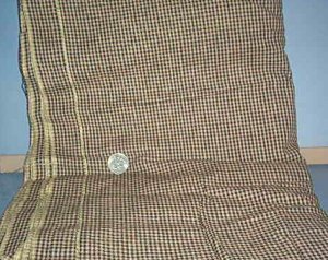 Sewing Fabric Cotton No 348 brown and black check 1/8"