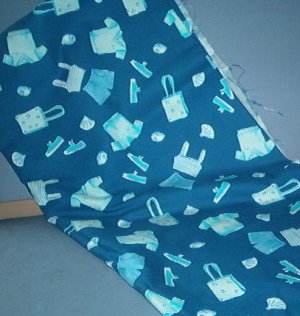 Sewing Fabric Cotton No 349 Navy blue with kids clothes ... cute