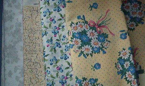 Sewing Fabric Cotton No 375 - 4 each - l yard quilting lengths