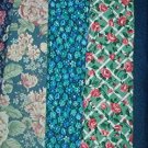 Sewing Fabric Cotton No 376 - 5 each - 30 in quilting lengths