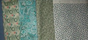 Sewing Fabric Cotton No 379  - 4 each - 1 yard per piece