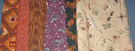 Sewing Fabric Cotton No 360 - 6 each - 30 inches to1 yard per piece