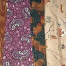 Sewing Fabric Cotton No 360  - 6 each - 30 inches to1 yard per piece