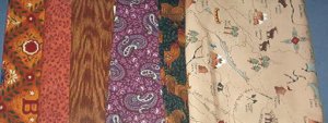 Sewing Fabric Cotton No 360  - 6 each - 30 inches to1 yard per piece