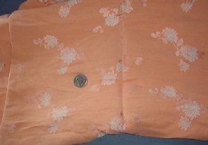 Sewing Fabric  No 352  - Lovely coral 2 sided synthetic - Beautiful!