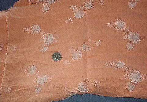 Sewing Fabric No 352 - Lovely coral 2 sided synthetic - Beautiful!