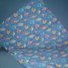 Sewing Fabric  No 357 - Blue with leaves heavy cotton