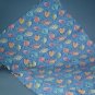 Sewing Fabric  No 357 - Blue with leaves heavy cotton