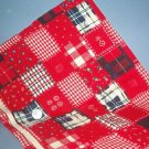 Sewing Fabric  No 359 - Corderoy Red Patchwork Sweet