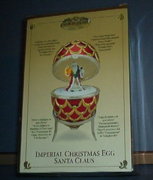 Christmas decoration -  Imperial Christmas Egg - Santa Claus  - Includes 9 songs from Nutcracker